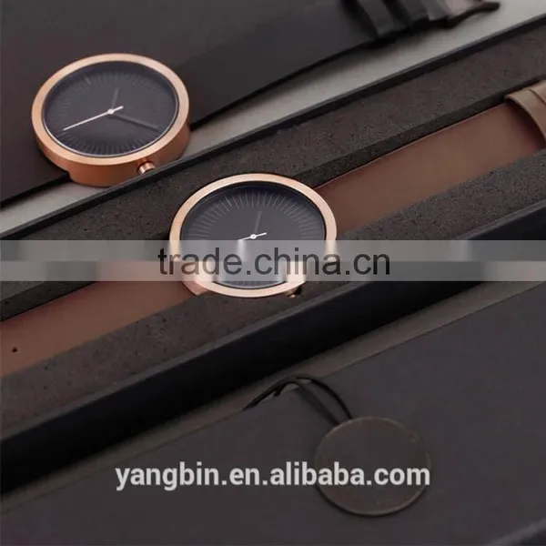2016 Popular Cheap Price Pure Gold Genuine Leather Quartz Watch photo-4