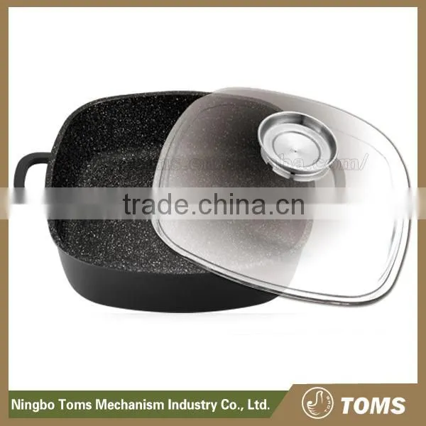 Induction Bottom Die Cast Aluminium Square Skillet Fry Pan photo-2