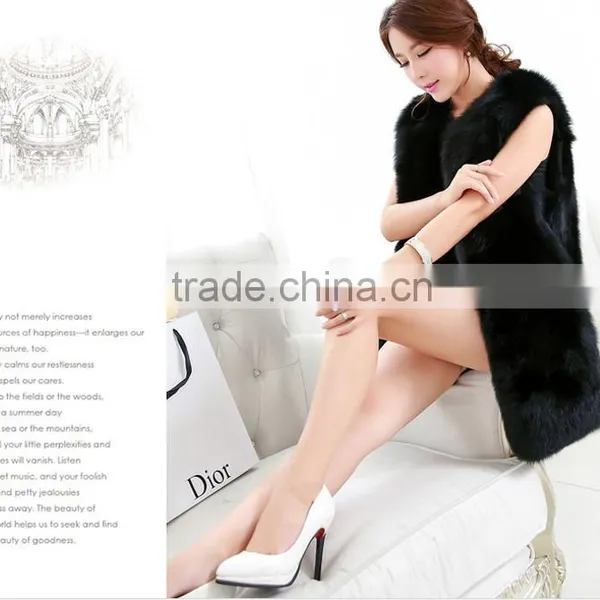 2016 High -end Autumn and Winter Women Faux Fox Fur Vest photo-3