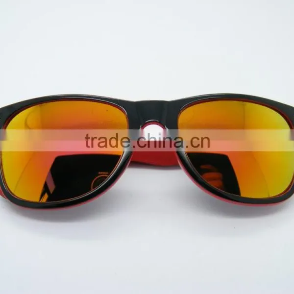 Taizhou Duqiao Factory Gold Mirror Lenses Sunglasses WithPC Farme photo-5