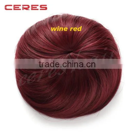 Synthetic Hair Bun Extension Donut Chignon Hairpiece Wig photo-5