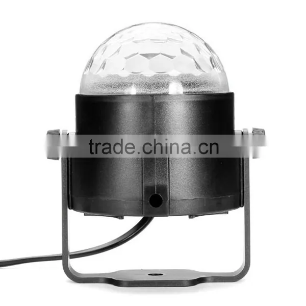 Auto Sound Activated 3W RGB LED Crystal Magic Rotating Ball Effect LED Stage Light for KTV Mas Party Wedding Show Club Disco DJ photo-6