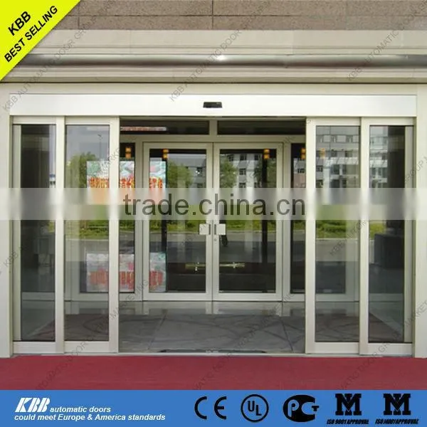 CE Certificate Automatic Telescopic Tempered Glass Sliding Door photo-3
