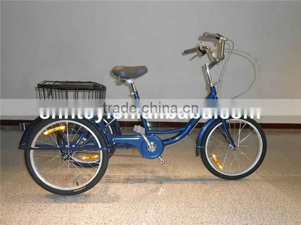 Beautiful Blue Adult Pedal Cargon Tricycle SH-T041
