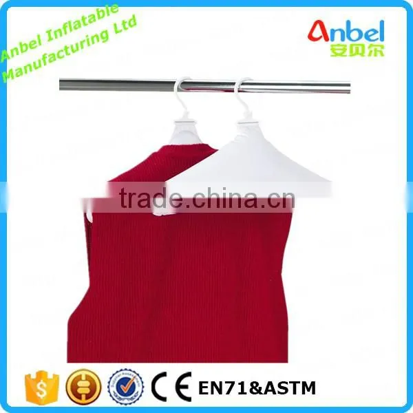 Portable White Color Inflatable Cloth Hanger PVC Coat Hanger for Drip-Drying Shirts photo-2