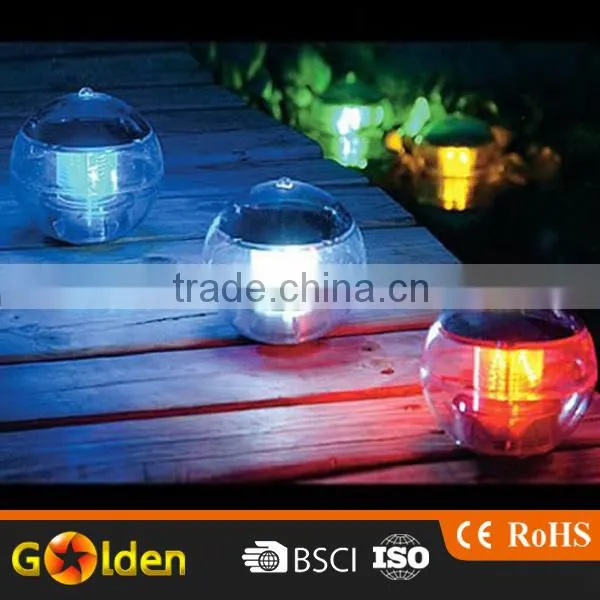 Swimming Colorful Waterproof Rechargeable Led Global Pool Solar Floating Light