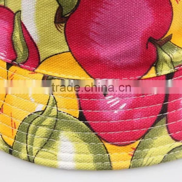 Kids Floral Print Bucket Hat Sun Cap photo-2