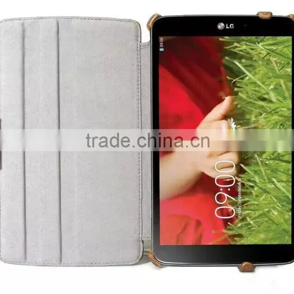 New Product in China For LG G Tabled 8.3 V500 Folio Design Leather Case With Stand photo-2
