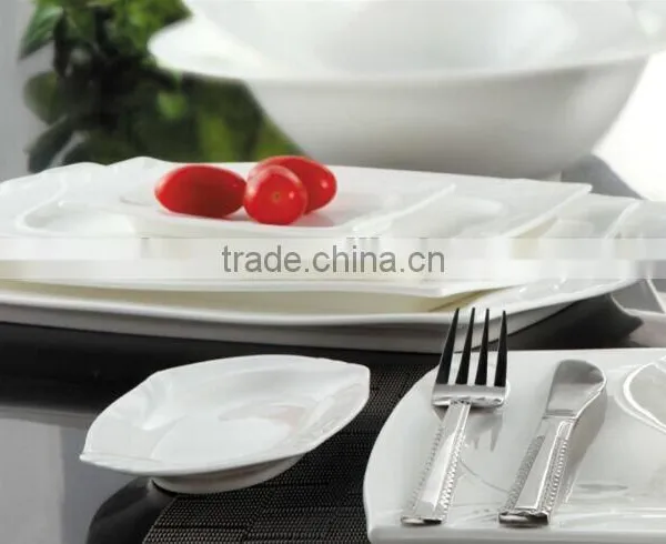 Unique Design Tableware Sets Plates/dishes/bowls/tea Pot White Color Ceramic Bone China Dinner Sets photo-3