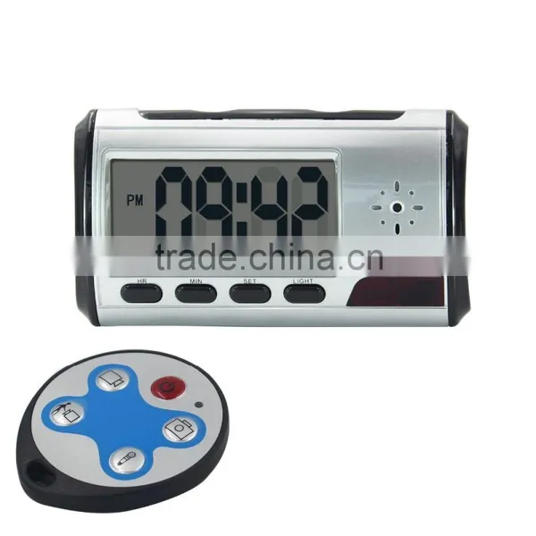 Factory Price Wide Angle 640*480 Resolution Clock With Remote Control Mini Spy Nanny Camera photo-5