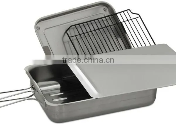 Stovetop Smoker Stainless Steel Stovetop Smoker Metal Grill Fish Smoker photo-2