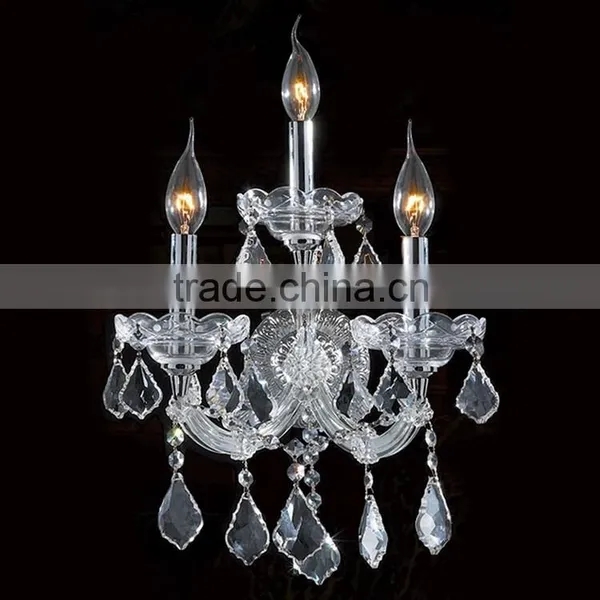 Antique Gold Cristal Chandelier Candle Wall Lamp for Wedding Hall Decoration photo-2