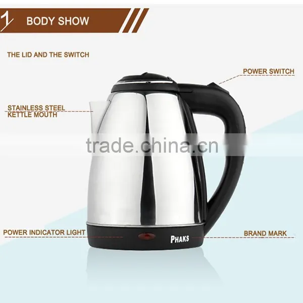 110V or 220v 2L Large Capacity Stainless Steel Electric Kettle Double Anti Hot Kettle Automatically Broken Electric Kettle photo-2