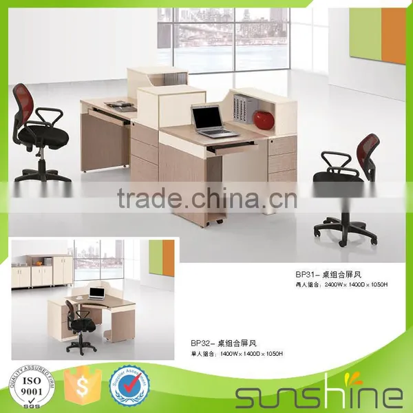 Single Office Desk With Partition Practical Design With Wire Management and Folded Bed China Manufacturers photo-3