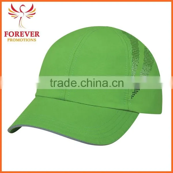 Chinese Supplier Ployester Black Baseball Cap With Reflective Sandwich Visor Hat photo-2