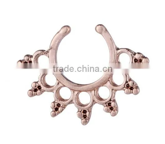 Women Elegant Silver Gold Plated Open Hoop Nose Ring Body Piercing Jewery photo-3