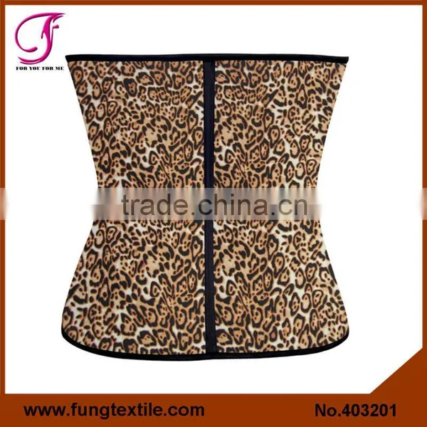 4034 NEW Arrival Wholesale Stock Pattern Leopard Rubber Waist Corset Cincher photo-5