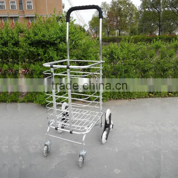 Folded Shopping Cart----Aluminum Alloy Frame With Front and Rear PU Wheel photo-2