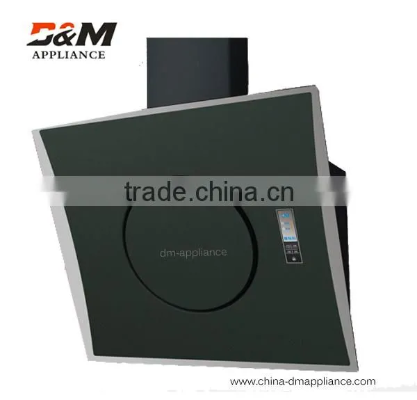 Wall Mounted Range Hood With Tempered Glass