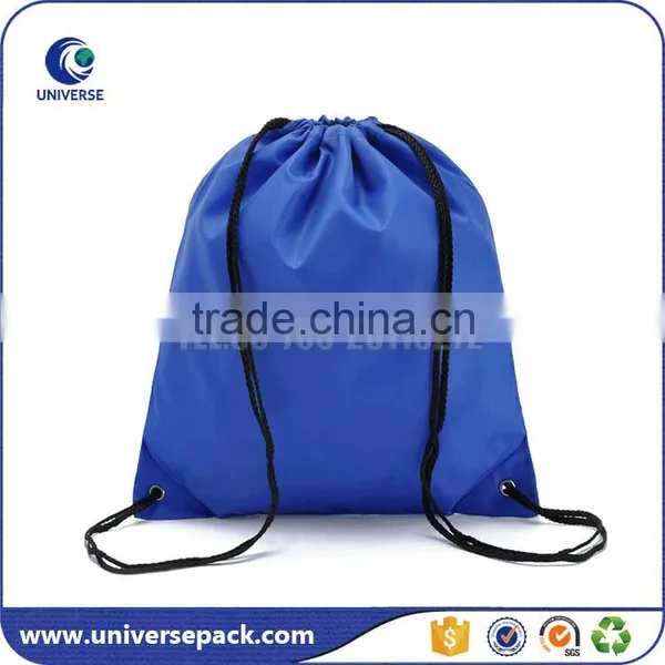 High Quality Blue Plain Backpack Bags With Drawstring for Gym photo-3
