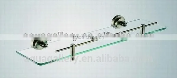 Bronzed Color Stainless Steel One Tier Glass Shelf for Bathroom
