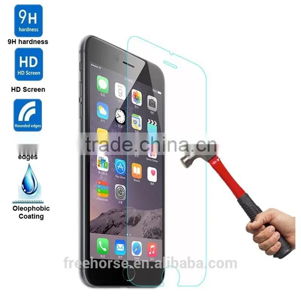 China Supplier Ultra Thin 0.33mm Arc Edge 2.5D Tempered Glass Front Screen Protector for Iphone 6 photo-2