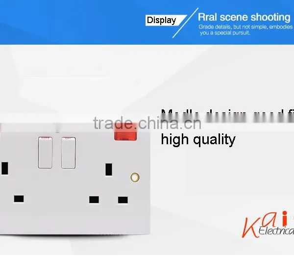 Gold 250V 13amp Socket Outlet With Neon Switched Socket Outlet photo-4