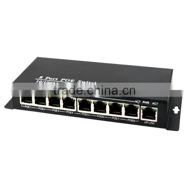 9 Port Network Switch IEEE802.3af/at Auto-sensing 8 POE 48v VLAN Port Isolation photo-3