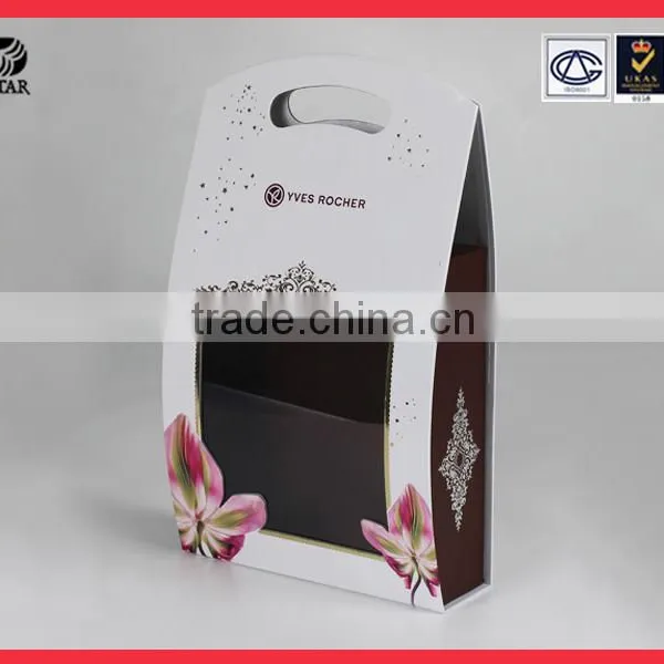 Customized Gift Box Cosmetics Packaging Printing Cardboard Portable Paper Box With Window photo-3