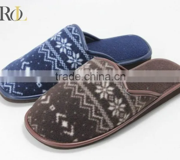 classic fannel upper comfortable soft warm cement construction men indoor slipper