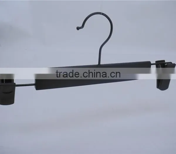 Black Plastic Pant Bottom Tourser Clip Hanger With Black Hook on Wholesale photo-3