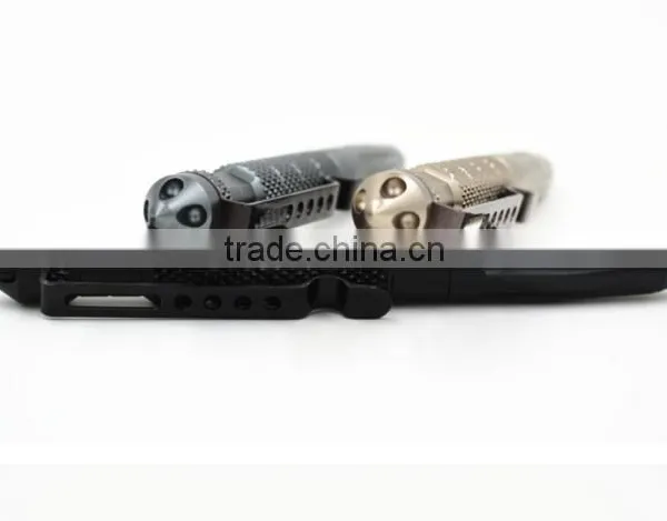 2016 Hot Selling Good Quality Tactical Pen With Tungsten Steel Head and LED Flashlight
