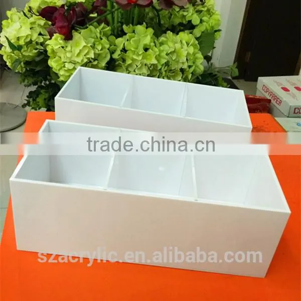 White Acrylic Plastic Box Customized photo-3