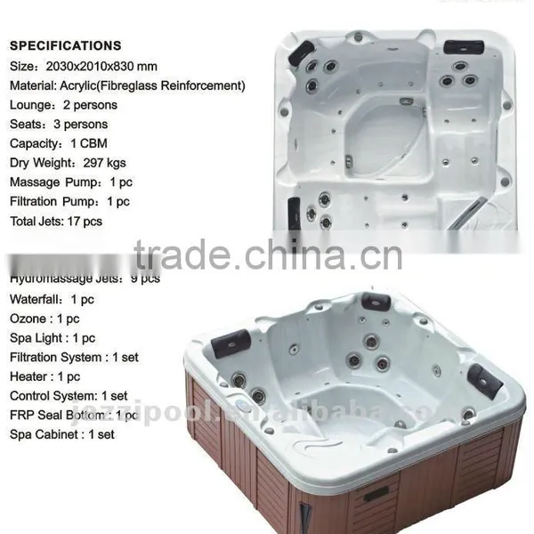 JAZZI Five Person Outdoor Spa Faucet Massage Spa SKT329B photo-4