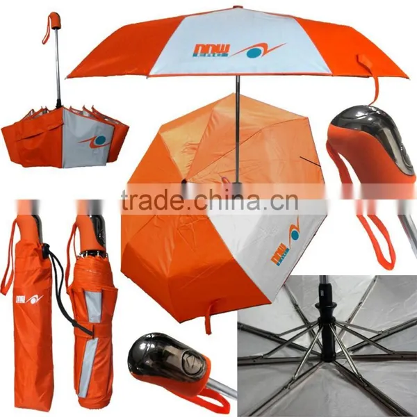 2015 Good Quality Foldable Printed Umbrella,auto Open and Close Umbrella,3 Section Umbrella photo-2