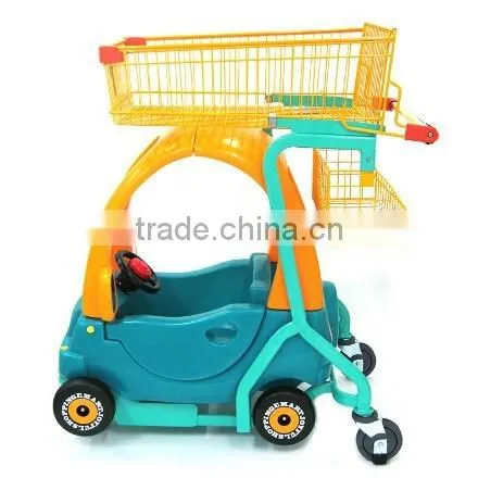 Fashion!Children Car Style Shopping Carts,Shopping Trolley With Kid Car photo-3
