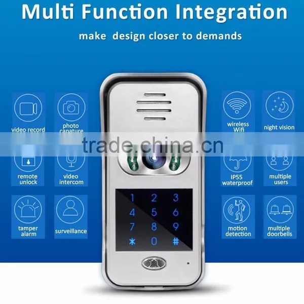 Hot Sale RJ45 Touch Key Rainproof APP Wireless Wifi Video Door Phone With Function of Motion photo-5