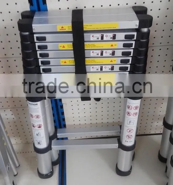 9+9 DETACHABLE COMBI TELESCOPIC LADDER(A Type) (aluminium+plastic)/DOUBLE LADDER photo-2