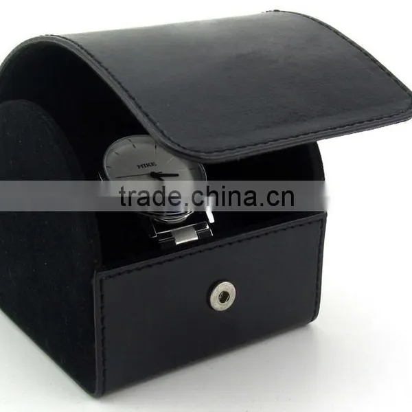 2016 Good Quality Unique Single Leather Watch Box With Pillow photo-3