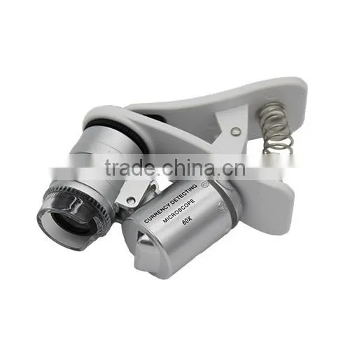 9882W LED Mini Pocket Microscope , Clip Type LED Cellphone Microscope photo-2