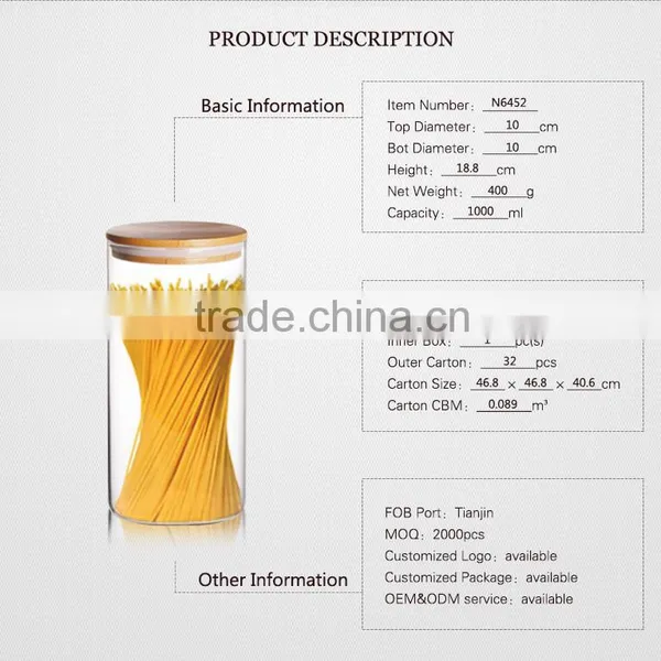 High Borosilicate Handmade Glass Mason Jar Handle Lids for 1000ml photo-2