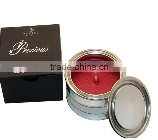 candle with elegant packaging box