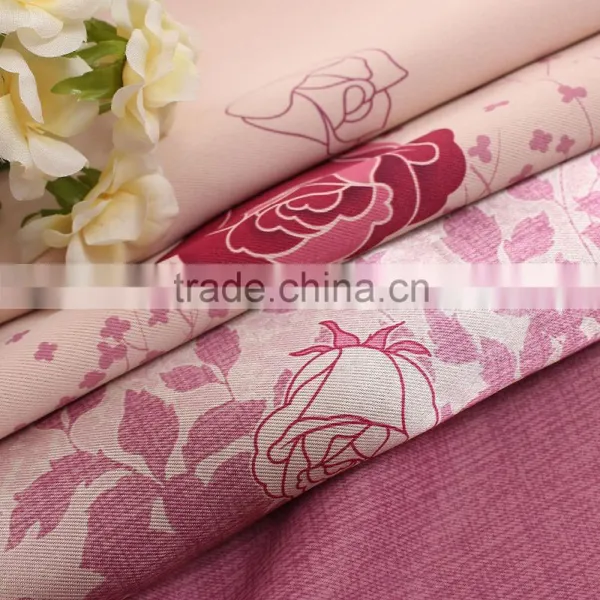 Modern Flower Style Shiny Polyester Fabric photo-3
