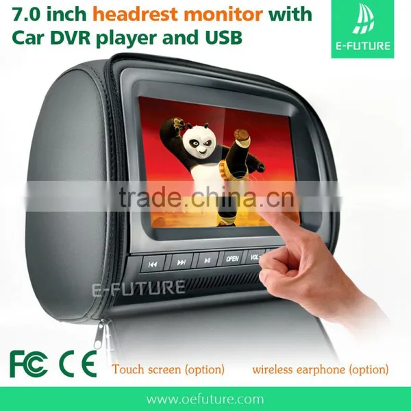 Manufacturers 7inch TFT LCD DVD Headrest Car Monitor Car Headrest photo-3