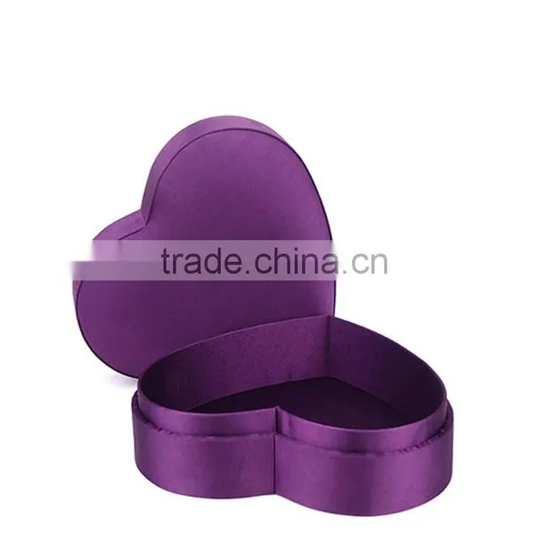 Chinese Factories Wholesale Custom Purple Jewelry Box, Special Paper Heart Gift Box photo-2
