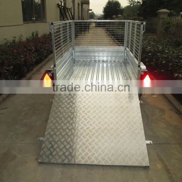 2016 Top 1 Hot Sale !!!!7x4ft Hot Dipped Galvanized Aluminium Ramp Caged Box Trailer photo-6