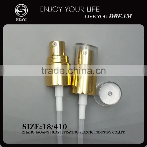 18mm Golden Aluminum Lotion Spray Pump photo-3