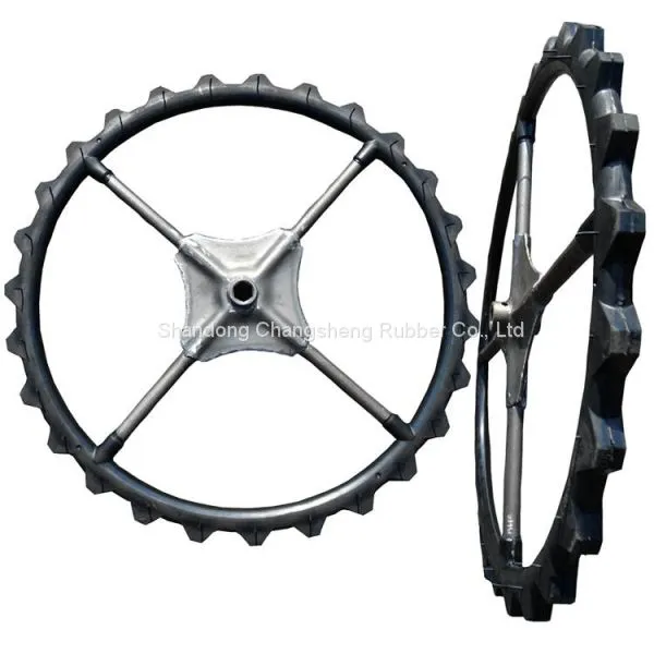 High Performance Speed Rice Transplanter Solid Rubber Wheels 600mm Agricultural Paddy Field Tyres With Rim