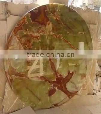 NATURAL COLOR DARK GREEN ONYX TABLE TOPS COLLECTION photo-3