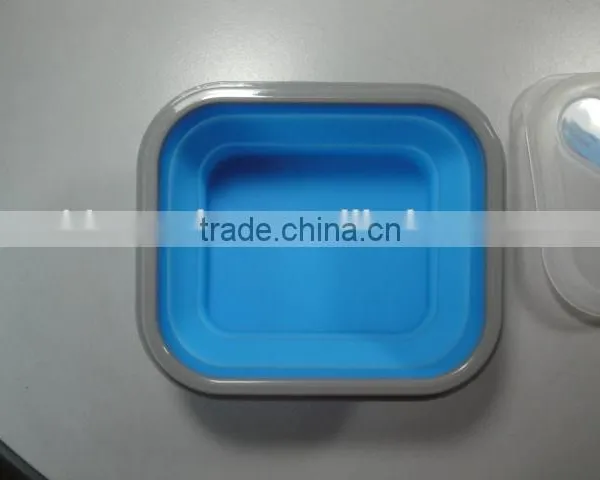 2015 Wholsale 2 Compartment Silicone Collapsible Lunch Box,silicone Lunch Container photo-5